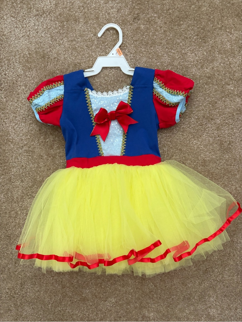 Classic Princess Tutu Dress - Blue, Red & Yellow Kids Costume